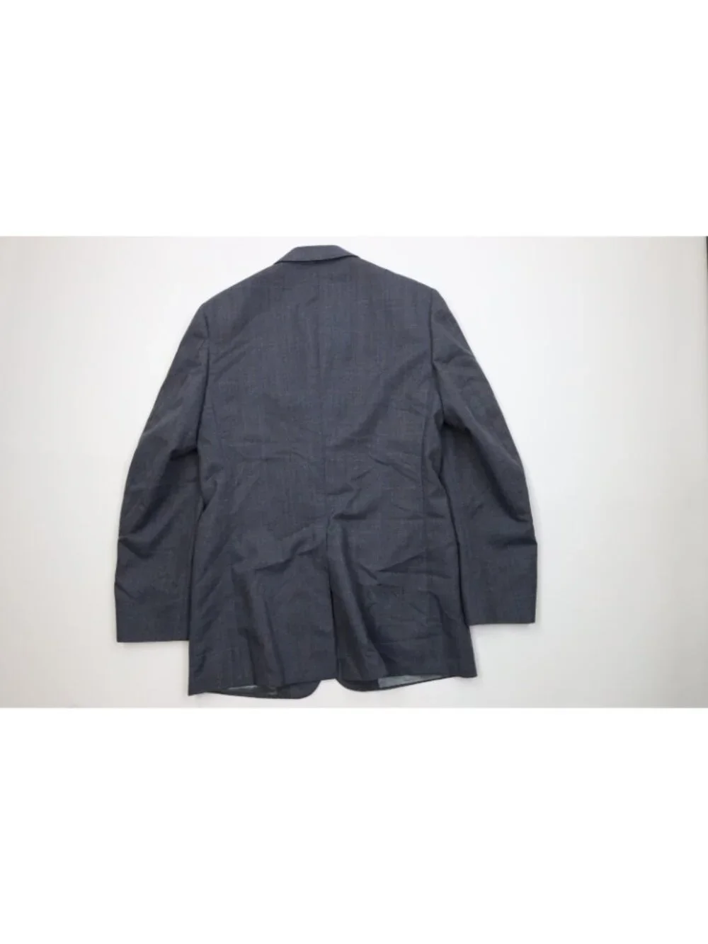 Deadstock Vintage 70s Mens 41R 2 Piece Wool Suit Blue Plaid Wide Leg 35x32 USA